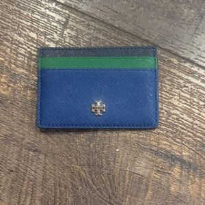 Tory Burch Navy and Forest Green Card Holder